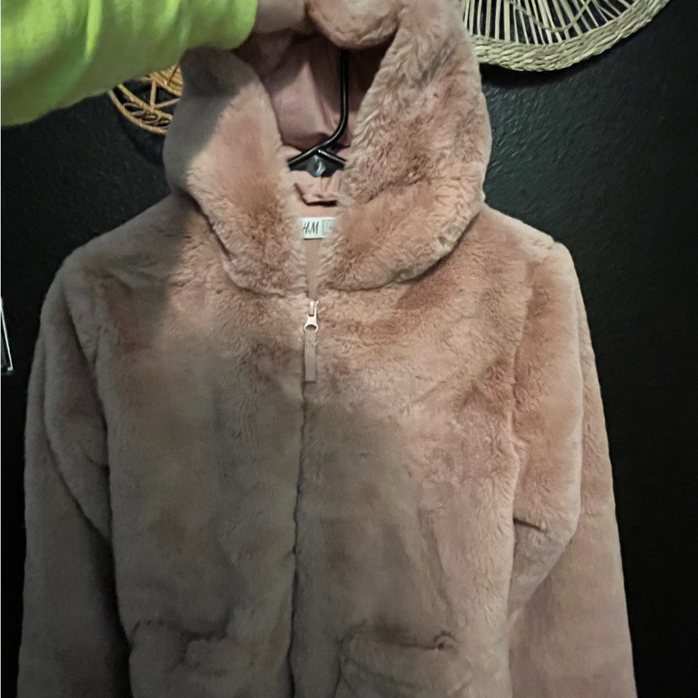 Size 12/14 teddy bear jacket by H&M.